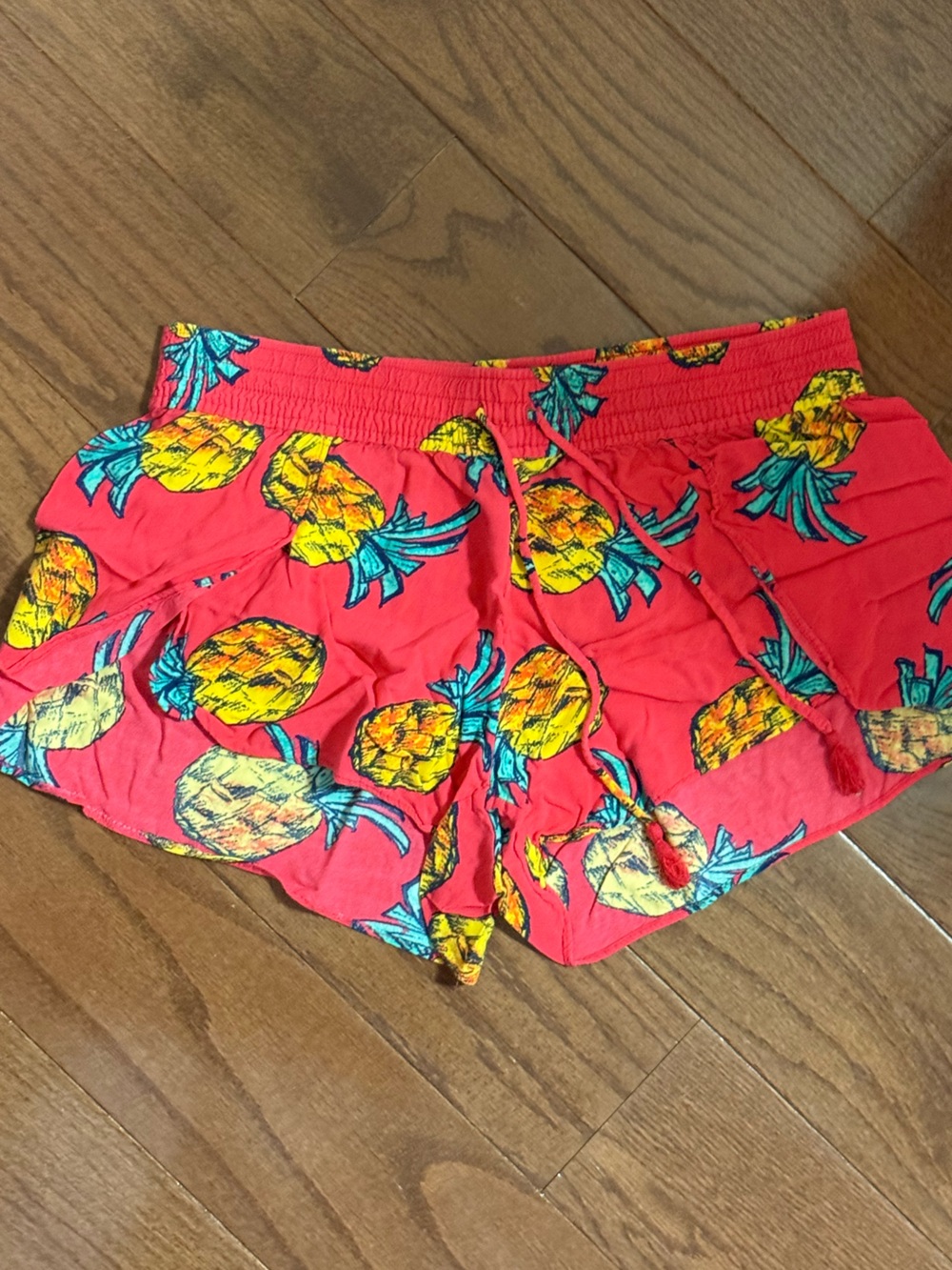 aerie Red Pineapple-Print Pajama Shorts